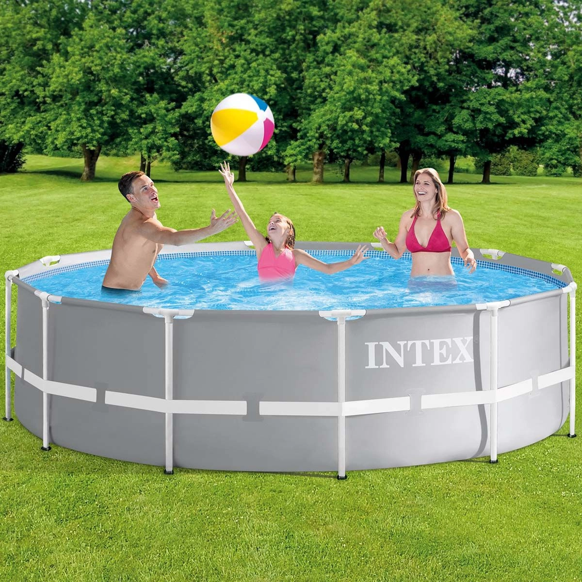 Piscine Hors-sol Prism Frame Ø3,66 X 0,99 M Intex 3 Piscine Hors-sol Prism Frame Ø3,66 X 0,99 M Intex – Image 3